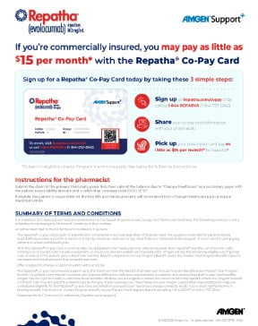 Repatha® (evolocumab) Co-Pay Card Brochure
